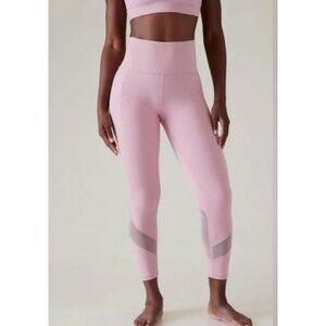 NWT Athleta Salutation Stash Mesh Tight Pink High Rise Size XL $119 [jb]